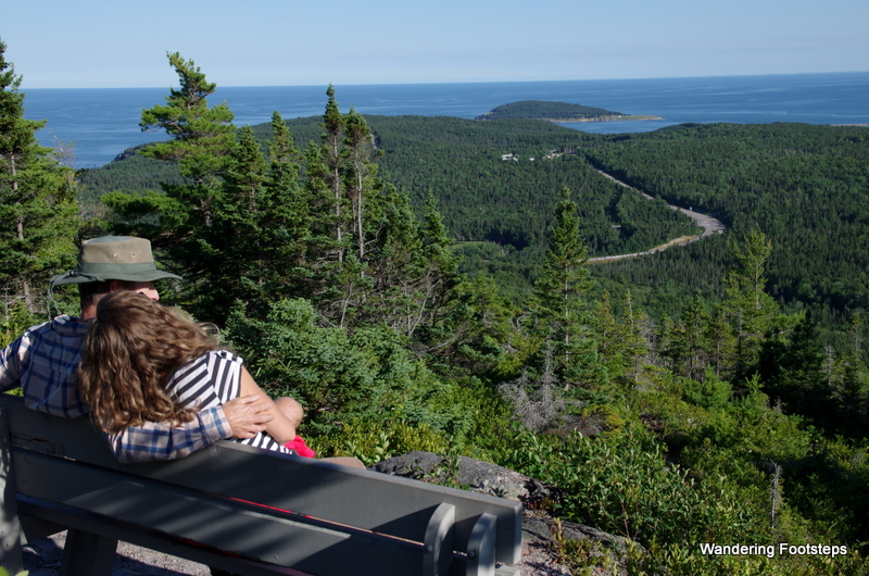 Admiring the views along the Cabot Trail.