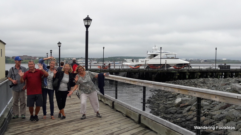 Enjoying the afternoon along Halifax' wharf.