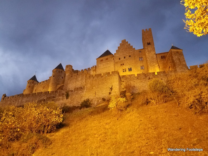 Carcassonne at night - the highlight of our time there.