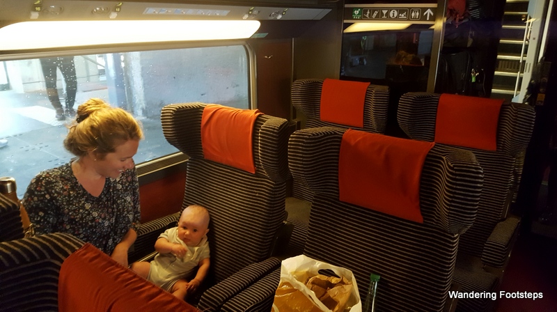 At least we had first class seats on the train.  Lots of space to play with our high-maintenance boy.