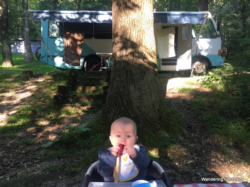 Breakfast at one of the BRP's campgrounds.