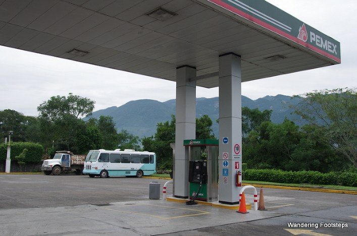 Pemex, the most common gas station in Mexico.  We