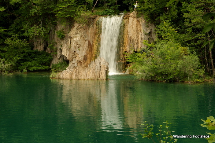Water flowing into one of the lakes.