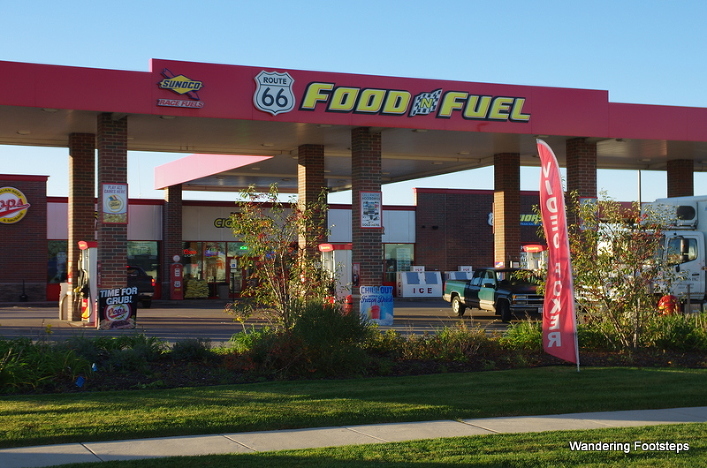 Is my journey down Route 66, which starts at this Food and Fuel stop, coming at exactly the right time?